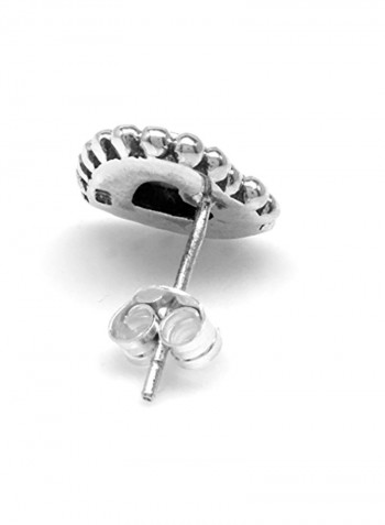 925 Sterling Silver Heart Shape  Earrings
