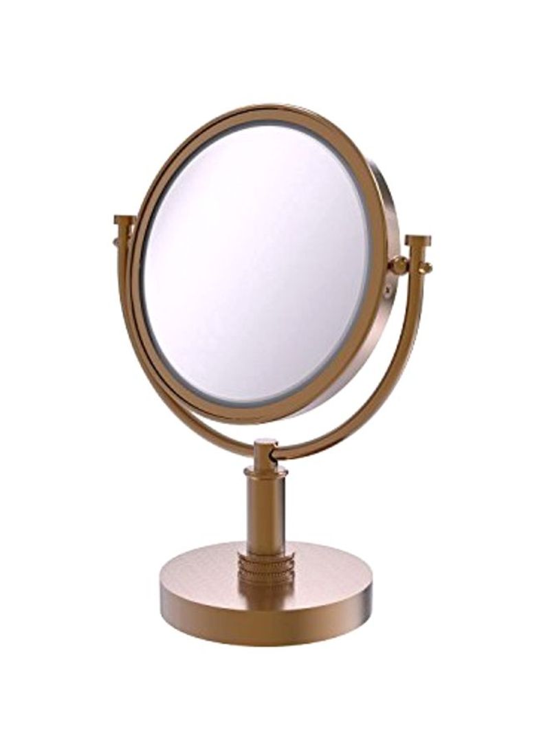 Brass Double Face Make-Up Mirror Bronze/Clear