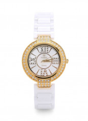 Women's 22K Gold Plated With Crystal Analog Watch P-21618