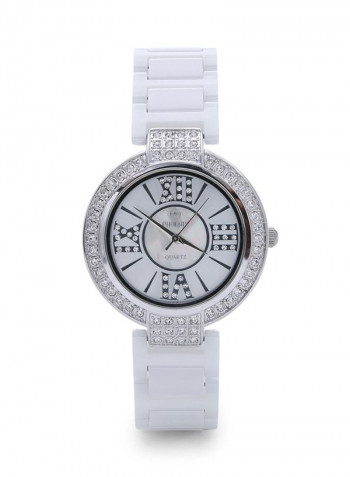 Women's 22K Gold Plated With Crystal Analog Watch P-21618