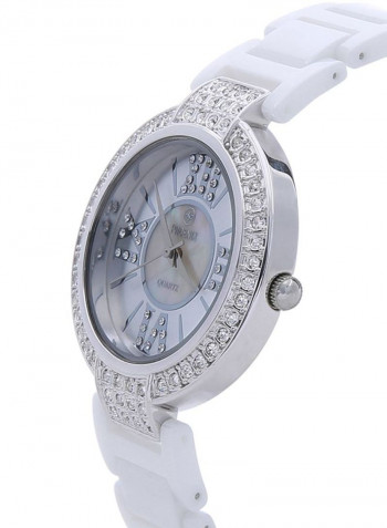 Women's 22K Gold Plated With Crystal Analog Watch P-21618