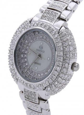 Women's 22K Gold Plated With Crystal Analog Watch P-21874