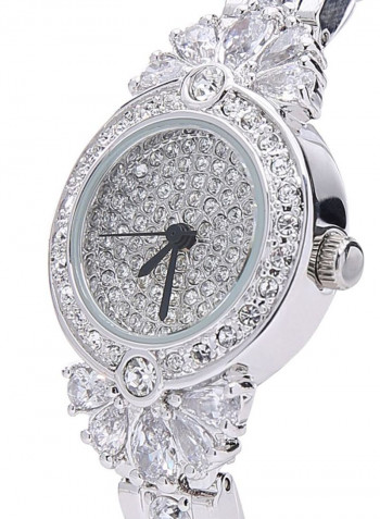 Women's 22K Gold Plated With Crystal Analog Watch P-21877-1L