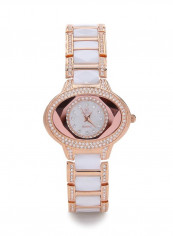 Women's 22K Gold Plated With Crystal Analog Watch P-21879 L