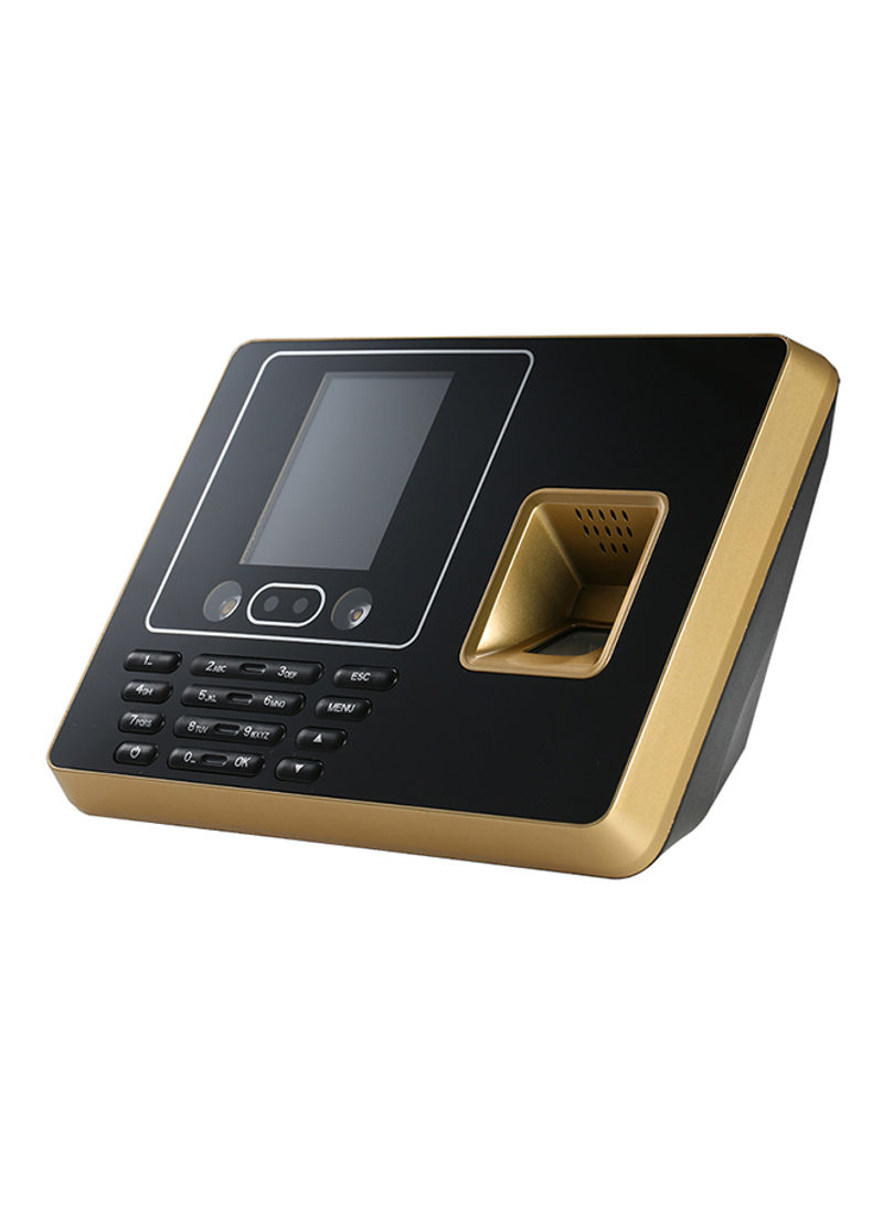 Employee Biometric Fingerprint Attendance Machine Black/Gold