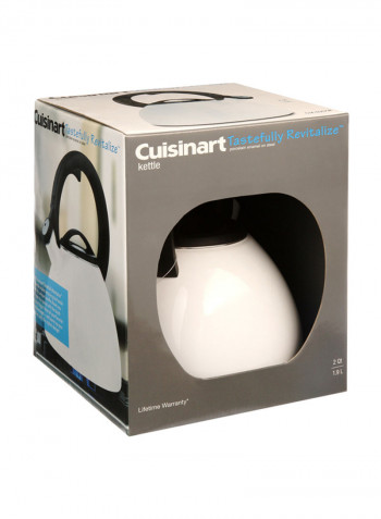 Tastefully Revitalize Kettle White/Black 7.7x7.5x9.3inch