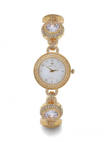 Women's 22K Gold Plated With Crystal Analog Watch P-21884-1L