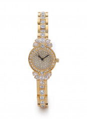 Women's 22K Gold Plated With Stones Analog Watch P21914-2