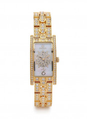Women's 22K Gold Plated With Stones Analog Watch P21916-2