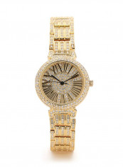 Women's 22K Gold Plated With Stones Analog Watch P21925-2