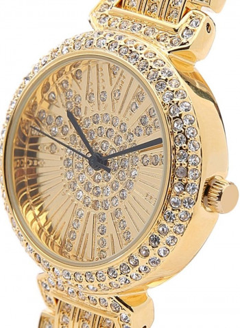 Women's 22K Gold Plated With Stones Analog Watch P21925-2