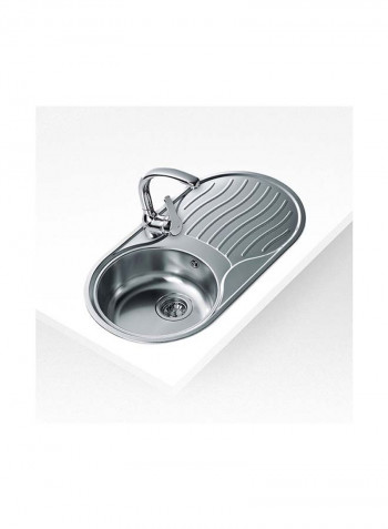 Dr 80 1B 1D Stainless Steel Sink With One Bowl And One Drainer Stainless Steel 840x440x160mmmm