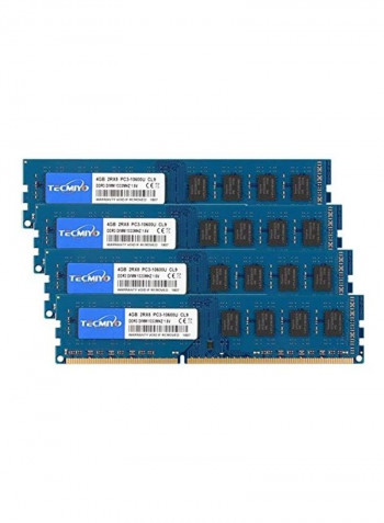 4-Piece Desktop Memory RAM Module 16GB Multicolour