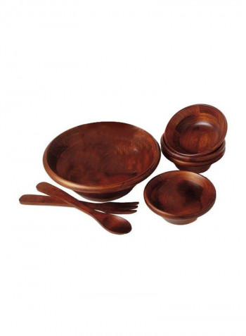 7-Piece Serving Bowls Brown