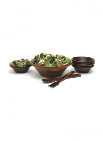 7-Piece Serving Bowls Brown