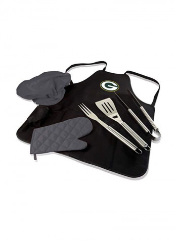 6-Piece Tote Pro Grill Set Black/Grey/Silver