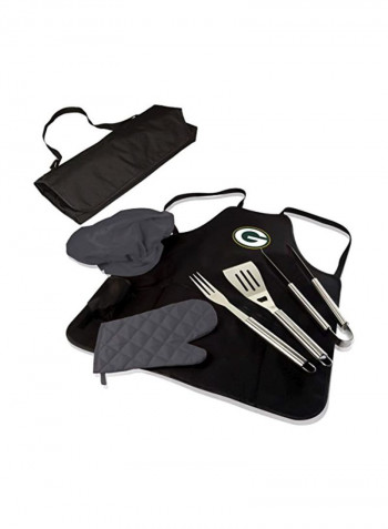 6-Piece Tote Pro Grill Set Black/Grey/Silver
