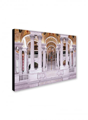 Library Of Congress Canvas Wall Art Multicolour 18 x 24inch