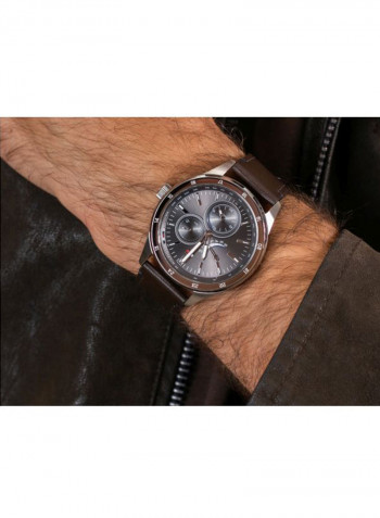 Men's Leather Analog Wrist Watch 1791637