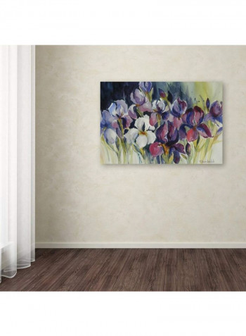 White Iris Artwork Canvas Wall Art Multicolour 16 x 24inch