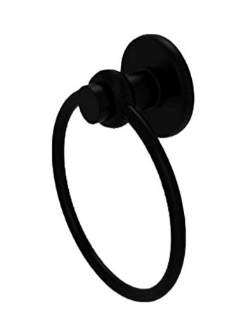 Mercury Collection Twist Accent Towel Ring Black