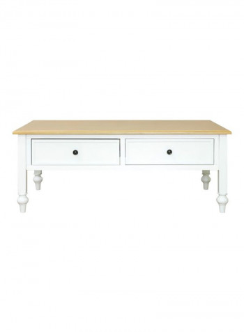 Jordan Coffee Table White Oak/Beige