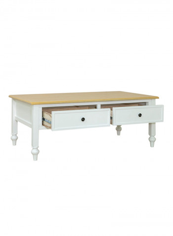 Jordan Coffee Table White Oak/Beige
