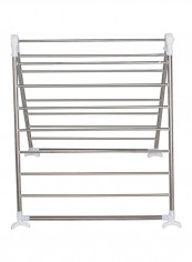 Stainless Steel Laundry Dryer Silver/White 150x65x2.5centimeter
