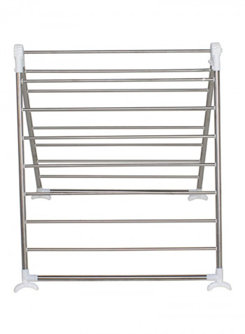 Stainless Steel Laundry Dryer Silver/White 150x65x2.5centimeter