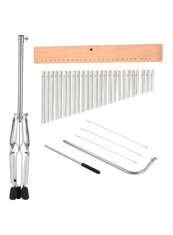 25-Bell Single-Row Bar Chimes With Adjustable Mounting Stand