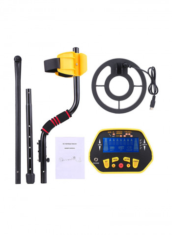Professional Metal Detector With LCD Display Black/Yellow 121 x 22centimeter