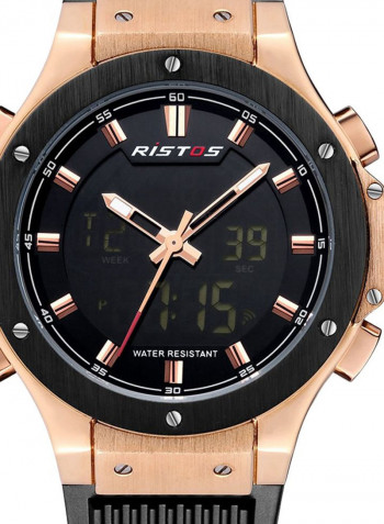 Men's Quartz Double Display Round Dial Watch NNSB03701300