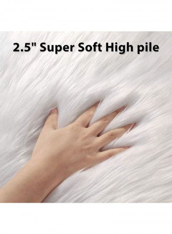 Ultra-Luxurious Fluffy Faux Fur Area Rug White