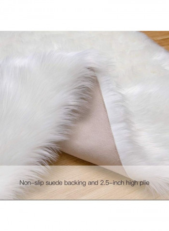 Ultra-Luxurious Fluffy Faux Fur Area Rug White