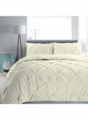 3-Piece Duvet Cover Set Cotton Beige 114 x 96inch