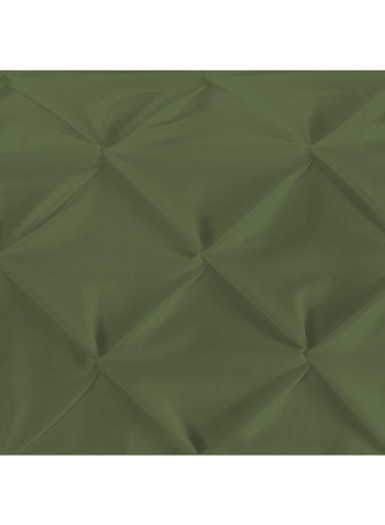 3-Piece Duvet Cover Set Cotton Dark Green 53 x 78inch