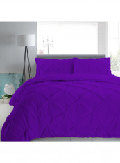 3-Piece Duvet Cover Set Cotton Purple 78 x 78inch