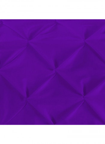 3-Piece Duvet Cover Set Cotton Purple 78 x 78inch
