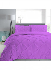 3-Piece Duvet Cover Set Cotton Purple 78 x 78inch
