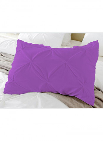 3-Piece Duvet Cover Set Cotton Purple 78 x 78inch