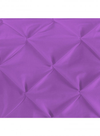 3-Piece Duvet Cover Set Cotton Purple 78 x 78inch