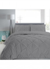 3-Piece Duvet Cover Set Cotton Silver 53 x 78inch