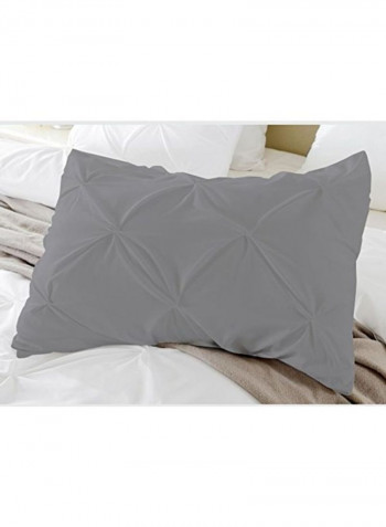 3-Piece Duvet Cover Set Cotton Silver 53 x 78inch