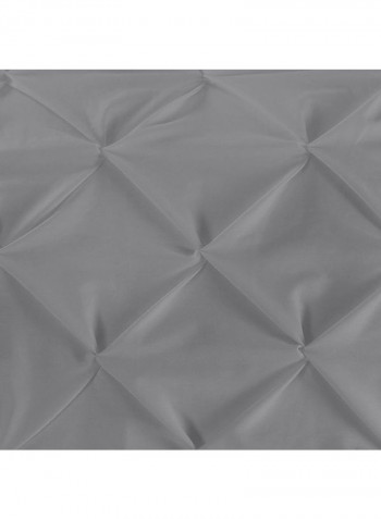 3-Piece Duvet Cover Set Cotton Silver 53 x 78inch