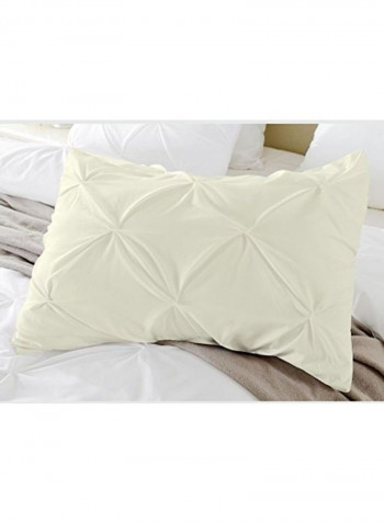3-Piece Duvet Cover Set Cotton Beige 102 x 86inch