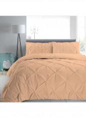 3-Piece Duvet Cover Set Cotton Beige 102 x 86inch