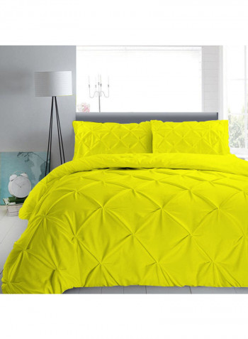 3-Piece Duvet Cover Set Cotton Green 78 x 78inch