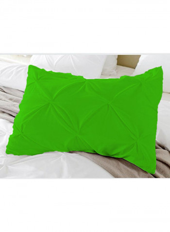 3-Piece Duvet Cover Set Cotton Green 78 x 78inch