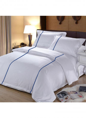 3-Piece Duvet Set Cotton White 102 X 86inch