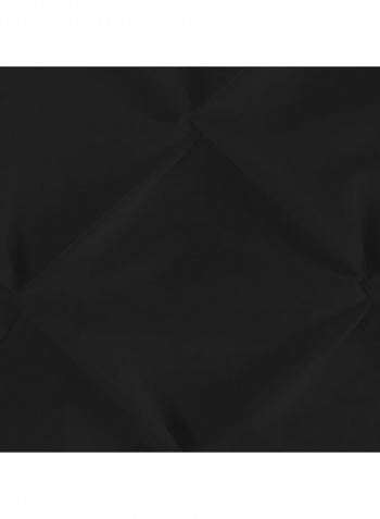 3-Piece Duvet Cover Set Cotton Black 78 x 78inch